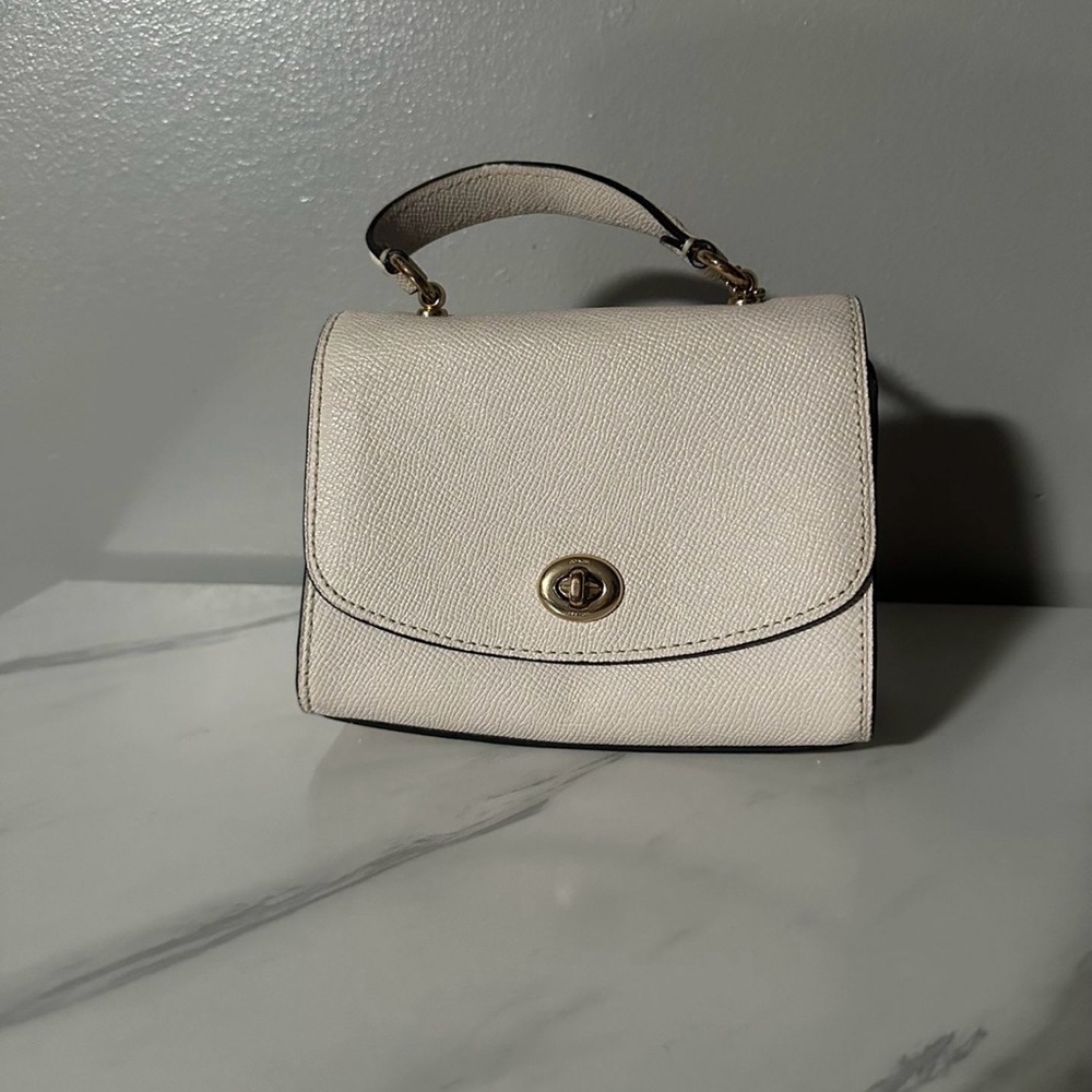 Cream Top-Handle Women's Satchel Bag